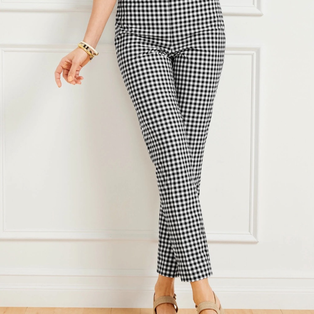 TALBOTS CHATHAM ANKLE PANTS - SUNRISE GINGHAM